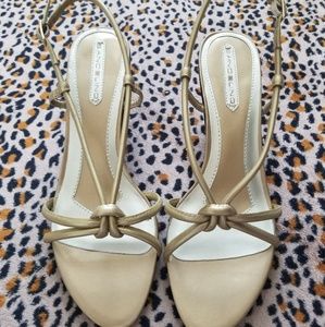 Brand New Gold Leather Bandolino Heels